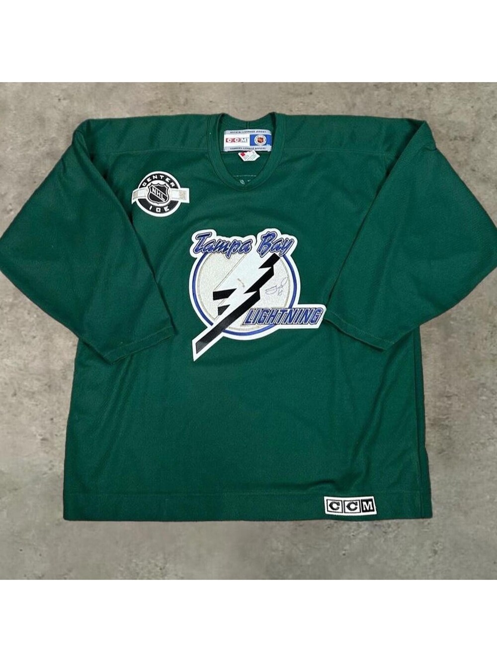 Vintage Tampa Bay Lightning nhl hockey jersey green CCM‎ budlight jersey men XL